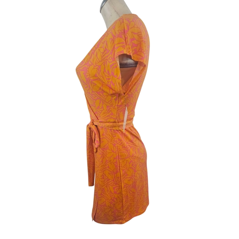 Nine West Size S Vibrant Orange and Pink Dress - Picture 5 of 7